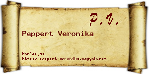 Peppert Veronika névjegykártya